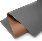 Vine Creations Leather Desk Pad - Large 36" x 20", Desk Protector with PU Leather, Mouse Pad, Blotter for Office (Brown) - Image 3