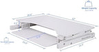 Rocelco 32" Height Adjustable Standing Desk Converter - Quick Sit Stand Up Dual Monitor Riser - Gas Spring Assist Tabletop Computer Workstation - Large Retractable Keyboard Tray - White (R ADRW) - Image 3