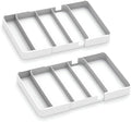 2 Pack Shallow Desk Drawer Organizer 1.73" Modular Expandable Tray by YAGIZAAI