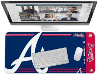 SOAR MLB Official Established Primary Logo Wordmark Home Office Desk Pad Mouse Pad Mat 35" x 16" (Atlanta Braves, Atlanta Braves) by OuterstuffFIFAWorldCup