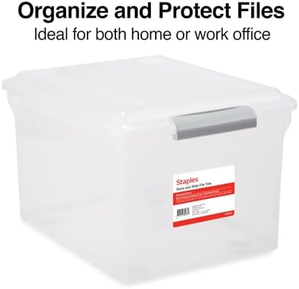 STAPLES Store & Slide Plastic File Box, Latching, Letter/Legal, 2/Pk - Image 5