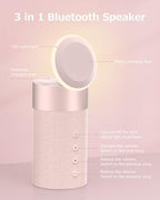 Bluetooth Speaker, Night Light, 15W Magnetic Fast Charging for Apple, Pink - Image 3