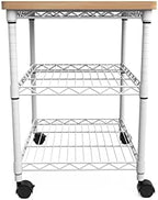 Safco Deskside Printer Stand, Printer Table for Home Office, Mobile Rolling Cart with Adjustable Shelves, White - Image 5
