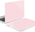 MEEgoodo for M5/M4/M3/M2 MacBook Air 15 inch Case 2026 2025 2024 2023, Case Fit Model (A3448/A3241/A3114/A2941) for MacBook Air 15.3 inch, Pink & Polka Dots - Image 3
