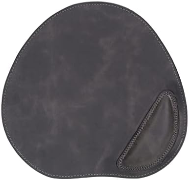 HARDISTON Genuine Leather Mouse Pad with Wrist Support & Non-Slip Base, Desk Home Office Gaming Laptop Computer Accessories Waterproof Mousepad with Wrist Rest (Black) by HARDISTON