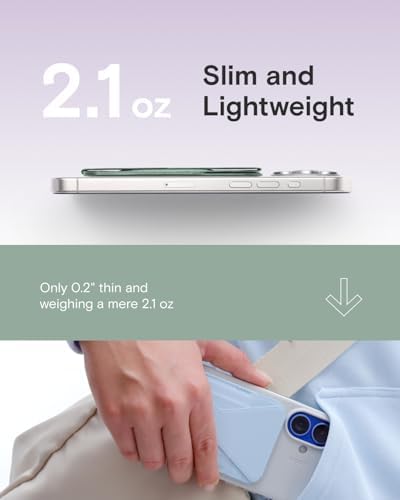 MOFT Magnetic Wallet Stand Compatible with iPhone 17/16/15/14/13/12 Series, Angle Adjustment & Magsafe Compatible MOVAS Phone Stand,Seafoam - Image 2