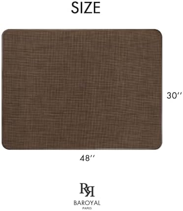 BARoyal Office Chair Mat for Hardwood Floor Under Desk Computer Rolling Chair Mat for Wood/Tile Floor Non-Slip Heavy Duty Desk Rug PVC Plastic Hard Floor Protector 30" x 48"(Coffee) - Image 6
