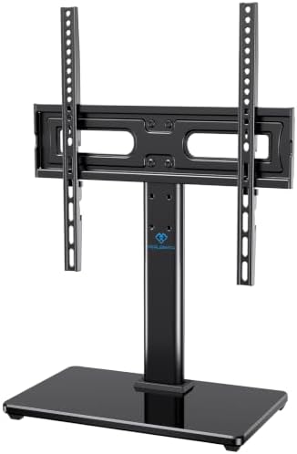 PERLESMITH Universal TV Stand Legs for 32-65 inch TVs, Table Top TV Stand up to 88 lbs, Height Adjustable Television TV Mount, Universal TV Leg Base for Living Room & Bedroom (32-65 Inch with Swivel) by PERLESMITH