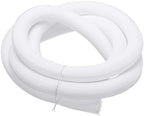 MECCANIXITY Split Sleeve Wire Loom Braided Sleeve 1-1/4" 10Ft White by MECCANIXITY