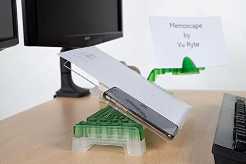 MemoScape Adjustable in-Line Document Holder for Typing | Reduces Neck Strain, Improves Focus, Boosts Desk Organization, and Workflow | Paper Holder Stand for Desk and Home Office - Green (VUR 5020) - Image 6