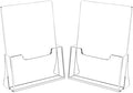HIIMIEI Brochure Holder 8.5 x 11 inches, Acrylic Flyer Holder with 2 Pack by HIIMIEI