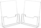 HIIMIEI Brochure Holder 8.5 x 11 inches, Acrylic Flyer Holder with 2 Pack by HIIMIEI