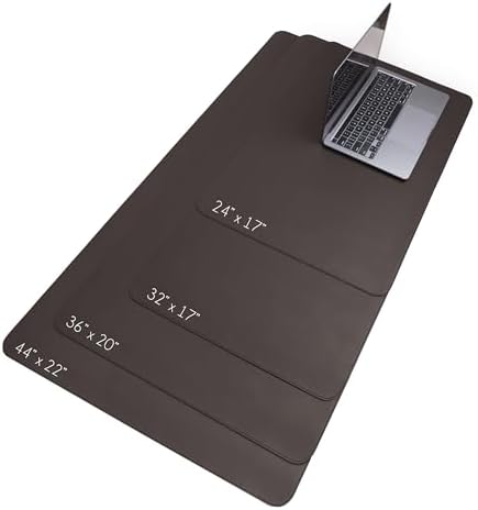 Vine Creations Leather Desk Mat Large 36" x 20", Desk Protector Mat, PU Leather Desk Pad, Non-Slip Large Mouse Pad, Desk Blotter, Desk Pads on Top of Desks, Office Desk Matt for Desktop (Dark Brown) - Image 3