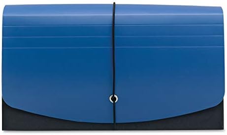 Smead Two-Way Handy Organizer File, 21 Pockets, Alphabetic (A-Z) and Monthly (Jan-Dec), Flap and Elastic Cord Closure, Blue/Black (70506) - Image 4