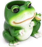 Resin Mother Baby Frog Figurine, Desktop Organizer Pen Holder - Image 7