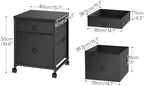 HOOBRO File Cabinet, 2-Drawer Vertical Mobile Office Cabinet, Rolling Printer Stand, for A4/Letter Size Files, Nonwovens Drawer, for Home Office, Black BB21WJ01 - Image 3