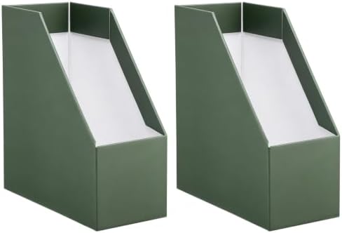 4 Pack Heavy Duty Large Cardboard Magazine Holder, 10.6"x5.1"x11.8" by Svaldo