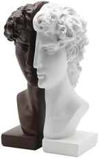 Lukitas David Bookends Heavy Duty, Half-and-Half Book Ends, BN/WH 9.5'' - Image 5