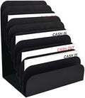 BankSupplies STEELMASTER Steel Cashier Pad Rack 10 Slot Desktop File and Paper Organizer Black Powder-Coated Finish by BankSupplies