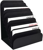 BankSupplies STEELMASTER Steel Cashier Pad Rack 10 Slot Desktop File and Paper Organizer Black Powder-Coated Finish by BankSupplies