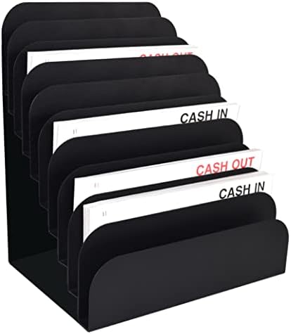BankSupplies STEELMASTER Steel Cashier Pad Rack 10 Slot Desktop File and Paper Organizer Black Powder-Coated Finish by BankSupplies