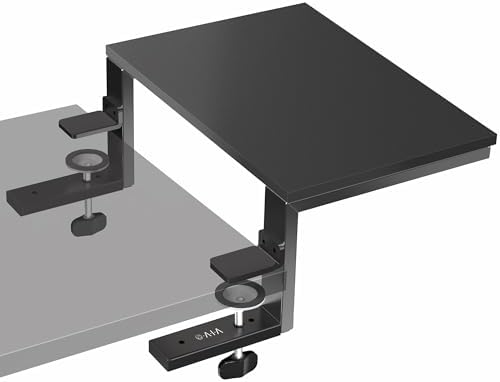 VIVO Black Clamp-on 15 in Desk Extension Shelf, DESK-SHELF15B by VIVO