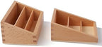 Premium Montessori Large Three Part Box 2pcs– Solid Beechwood Storage Box for Language 3-Part Cards, Sorting & Classification Tray, Practical Life Materials for Card Organization, Homeschool Classroom - Image 4