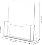 Acrylic Brochure Holder 8.5 x 11 inch, 2 Pack Clear Plastic Flyer Holder, Acrylic Desktop Stand for Pamphlets, Literature, Brochures, Magazines Materials Display Stands - Image 2