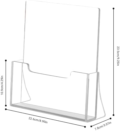 Acrylic Brochure Holder 8.5 x 11 inch, 2 Pack Clear Plastic Flyer Holder, Acrylic Desktop Stand for Pamphlets, Literature, Brochures, Magazines Materials Display Stands - Image 2