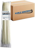 Kable Kontrol Cable Zip Ties, 24 Inch 1000 Pcs HD 175lbs Test Natural White by KABLEKONTROL%C2%AE
