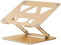 Aoviho Adjustable Laptop Stand for Desk,Portable Laptop Stand Holder and Riser,Foldable Aluminum Notebook Computer Stands for MacBook Air Pro HP Lenovo Dell Samsung Chromebook, 10-15.6 inch, Gold by Aoviho