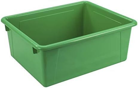 Storex Letter Size Deep Storage Tray – Organizer Bin for Classroom, Office and Home, Green, 5-Pack (62527U05C) , 10 x 13 x 5 Inches - Image 4