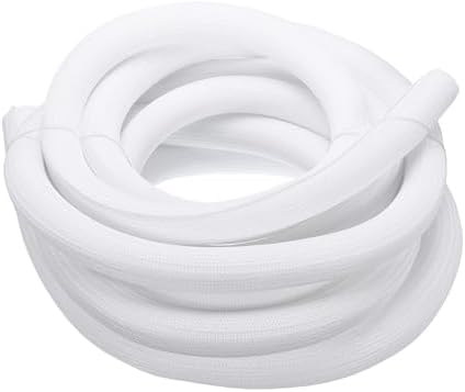 MECCANIXITY Split Sleeve Wire Loom Braided Sleeve 1-1/2" 25Ft White by MECCANIXITY