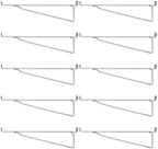 Shimeyao 10 Pcs 12 Inch Pegboard Shelf Brackets, Silver by Shimeyao