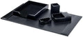 Dacasso Bonded Set Luxury Leather Desk Pad & Desk Organization Essentials, 5 Piece, Black by Dacasso