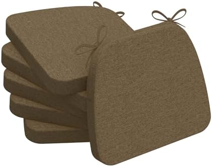 AAAAAcessories Chair Cushions for Dining Chairs, 17 x 16 x 2 in, Set of 6 by AAAAAcessories