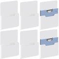 DALTACK 6 Pack Magnetic File Folder Holders, Large Vertical Pockets, White by DALTACK