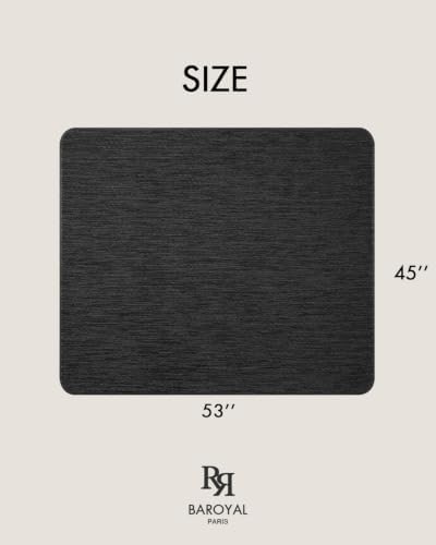 BARoyal Office Chair Mat for Hardwood Floor Under Desk Computer Rolling Chair Mat for Wood/Tile Floor Heavy Duty PVC Plastic Hard Floor Protector 45" x 53"(Space Black) - Image 6