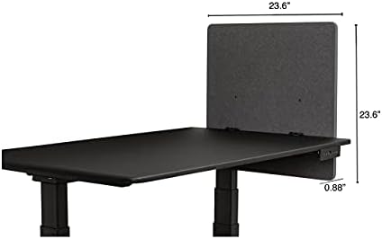 Stand Up Desk Store ReFocus Clamp-on Acoustic Desk Divider Privacy Panel that Reduces Noise and Visual Distractions (Ash Gray, 23.6" x 23.6") - Image 5
