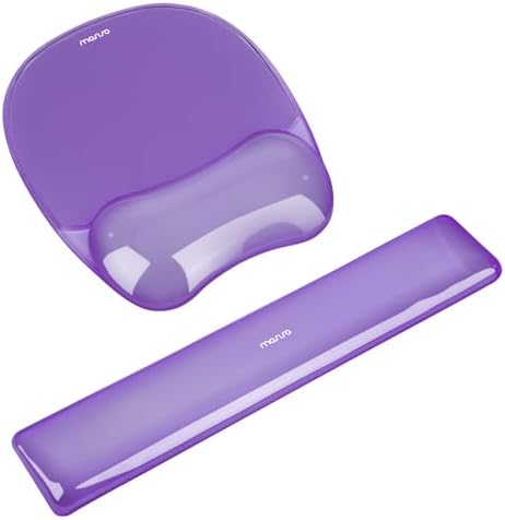 MOSISO Cooling Gel Wrist Rest Support for Mouse Pad&Keyboard Set, Purple by MOSISO