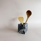 Natural Marble Stone Square Storage Container Empty Vessel Holder Cup for Candle/Pens/Sundries items (Calacatta Black) - Image 6