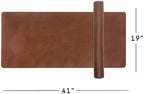 Premium Leather Desk Mat, Full Grain Leather Desk Pad Protector & Desk Blotter, Waterproof Non-Slip Writing Surface for Keyboard, Mouse & Laptop, Desk Pad for Home & Office (Tobacco, Large) - Image 4