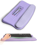 Ergonomic Wave Wrist Rest with Keyboard Stand, Cushioned Palm Rest, Comfortable Integrated Memory Foam for Natural Typing and Relieve Wrist Pain, Purple Romance by KUOSGM