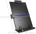 Adjustable Desktop Document and Book Holder Stand, Black Metal Copy Stand for Typing and Reading, Office Workspace Organizer Suitable for Students and Professionals - Image 2