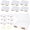 12 Pcs Clear Paper Storage Box, Brown, 12.4 x 9.84 x 1.18 Inches by OLUTACOT