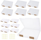 12 Pcs Clear Paper Storage Box, Brown, 12.4 x 9.84 x 1.18 Inches by OLUTACOT