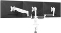 suptek Triple Monitor Mount for Most 17 to 32 inch Screens,Gas Springs Adjustment Triple Monitor Desk Mount Stand with Clamp & Grommet Kit,White(MDX003W) by suptek