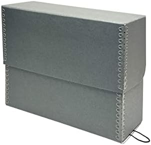 Lineco Archival Document Storage Box, 12.5" x 10.5" x 5", Gray - Image 4