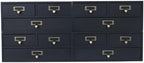 4-Piece Desktop Drawers Stackable Wood Desktop Cabinet with 3 Drawers Tabletop Storage Organization Box Drawer Cabinet for Bedrooms, Offices, Dormitories, Kitchens (Black) by Unknown