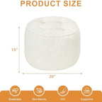Hobestluk Round Oversized Ottoman Foot Leg Rest Under Desk for Couch - Image 2